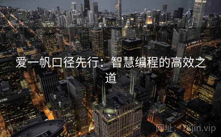 爱一帆口径先行：智慧编程的高效之道  第1张
