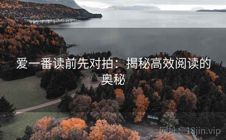 爱一番读前先对拍:揭秘高效阅读的奥秘