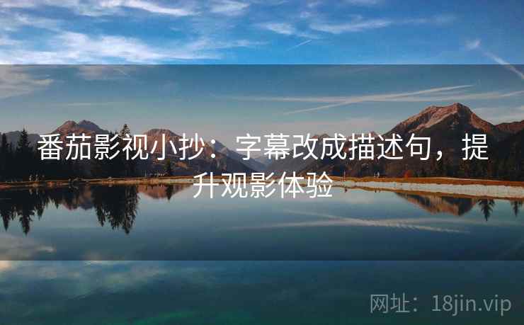 番茄影视小抄：字幕改成描述句，提升观影体验