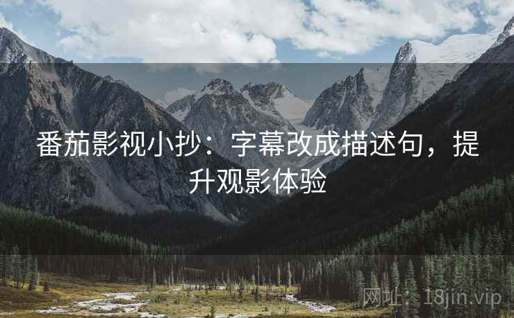 番茄影视小抄:字幕改成描述句,提升观影体验